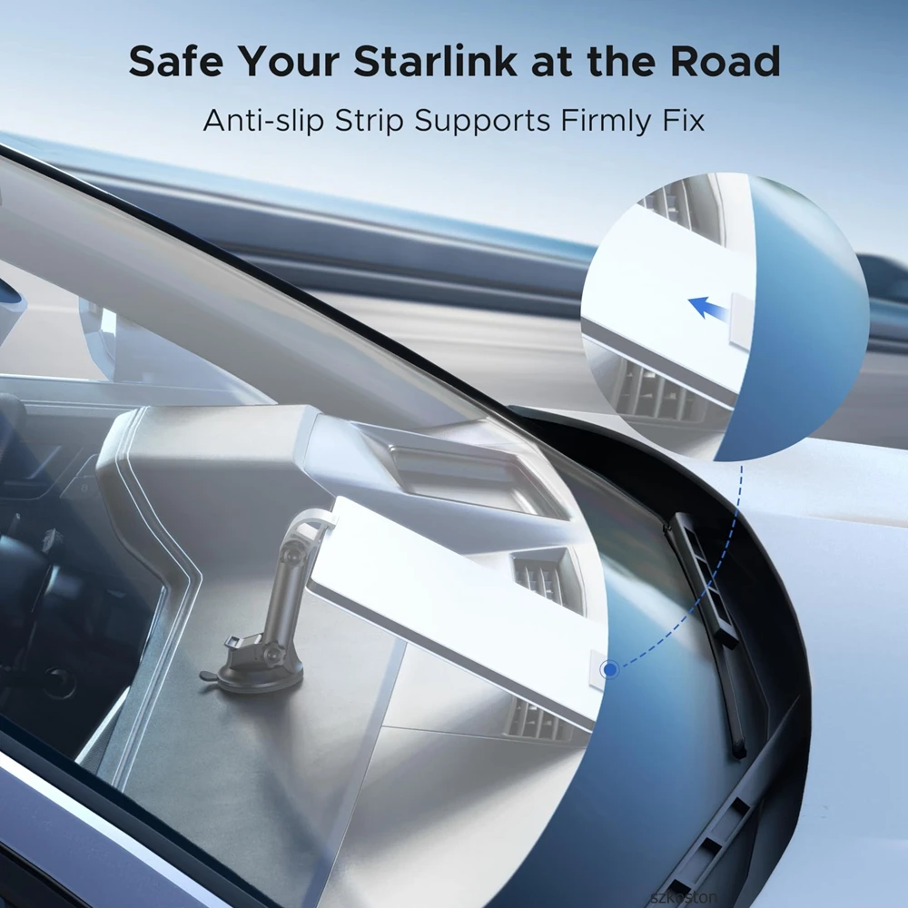ل Starlink قوس سيارة صغير شفط كأس حامل قوس للوحة قيادة السيارة شفط قوي دعم مستقر حامل قابل للتعديل