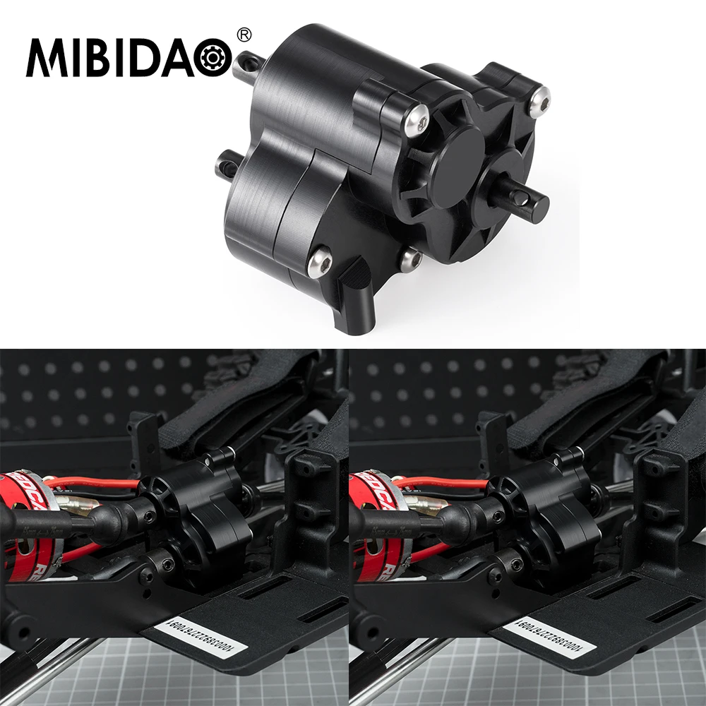 MIBIDAO Metal Gearbox for 1/10 RC Car Redcat Ascent Upgrade Decortion Parts
