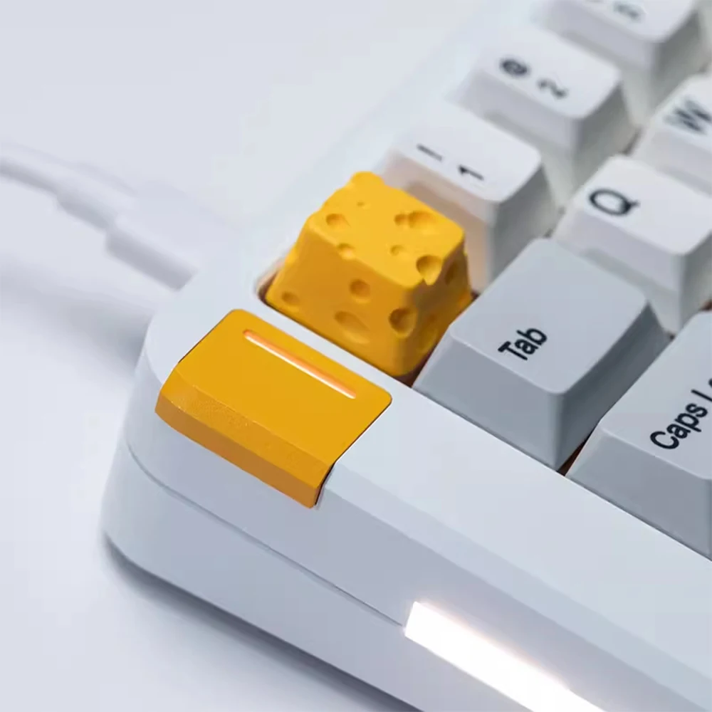 

1PC Handmade Resin Keycap For MX Switchs Mechanical Keyboards Cute Cheese Keycaps,ESC DIY Cross Axis Key Personalized Keycaps