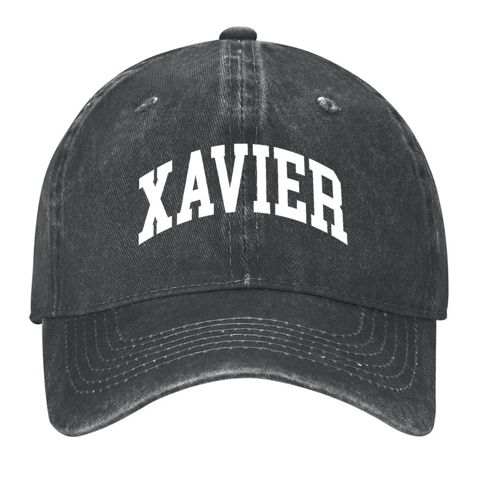 

xavier - college font curved Baseball Cap Dropshipping Golf sun caps Wild Ball Hat Golf Women Men's
