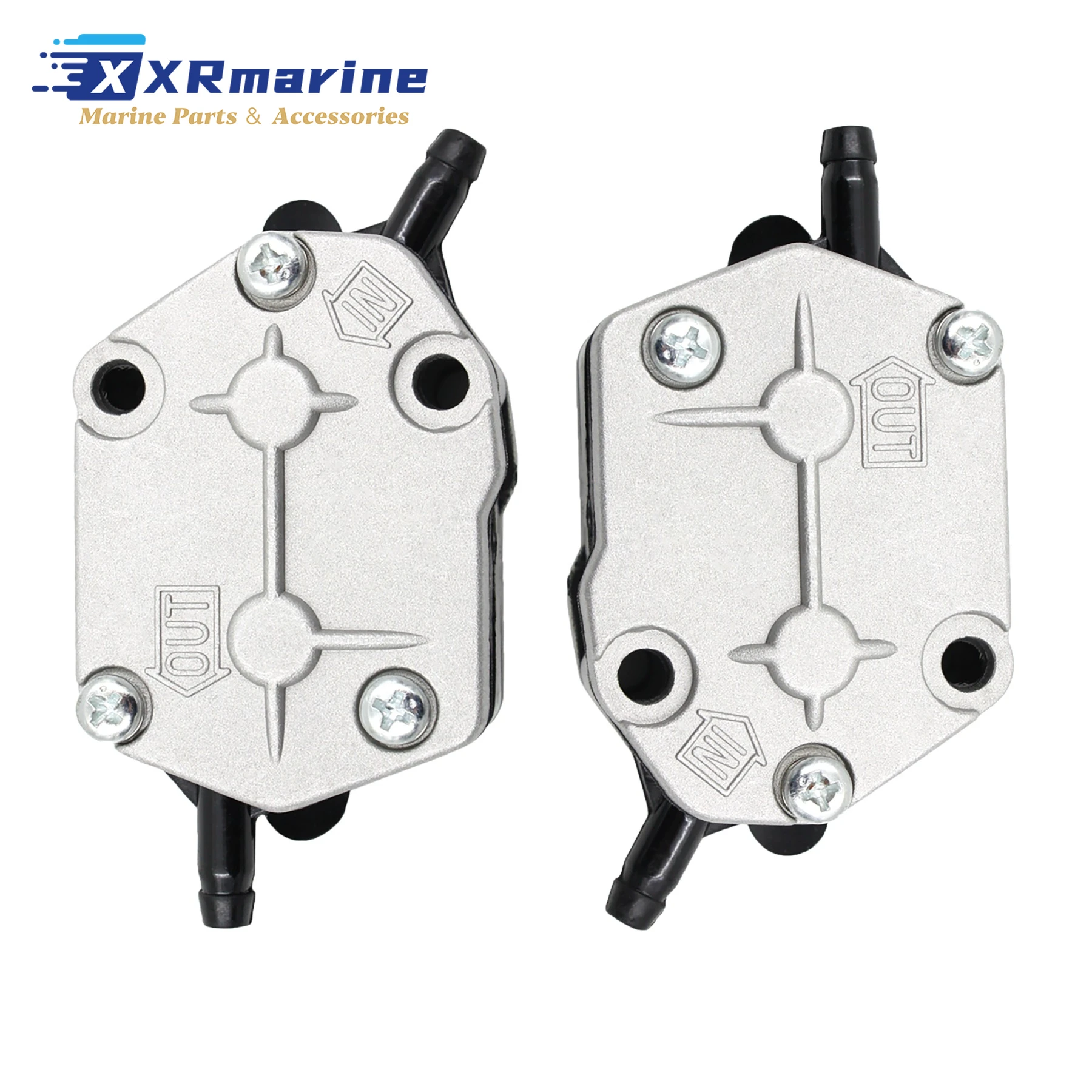 2 Pcs Fuel Pump Fits for Yamaha Marine 2 Stroke 25 to 85 HP Outboard Engines Replaces 663-24410-00 6A0-24410-00 692-24410-00
