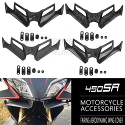 For CFMOTO CF MOTO 450SR 450 SR 450SS 450 SS 2022 2023 2024 Motorcycle Front Fairing Aerodynamic Winglet Cover Fixed Wind Wing
