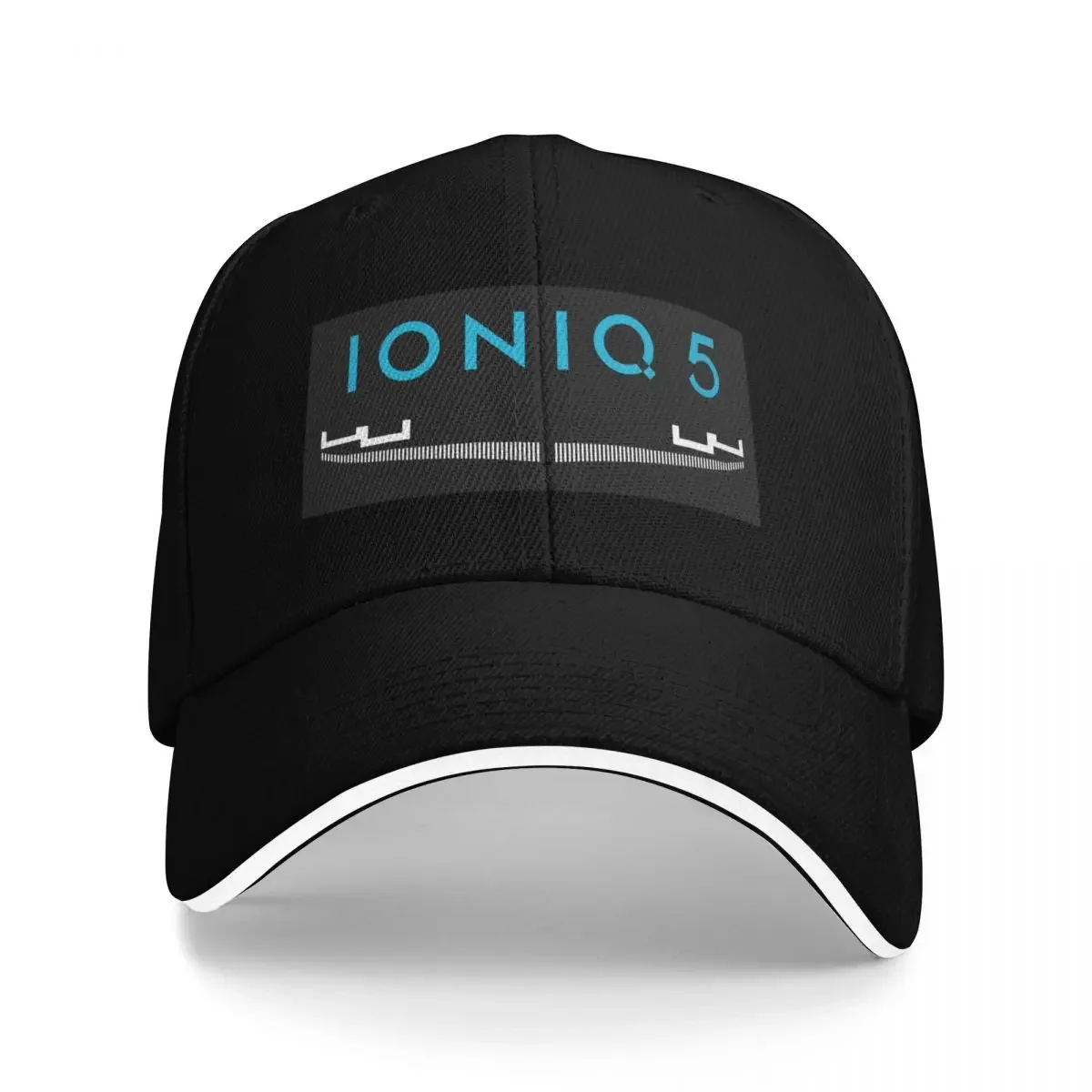 Ioniq 5 iconic front grill and logo in blue Baseball Cap Funny hats black Beach Outing Women Beach Fashion Men's