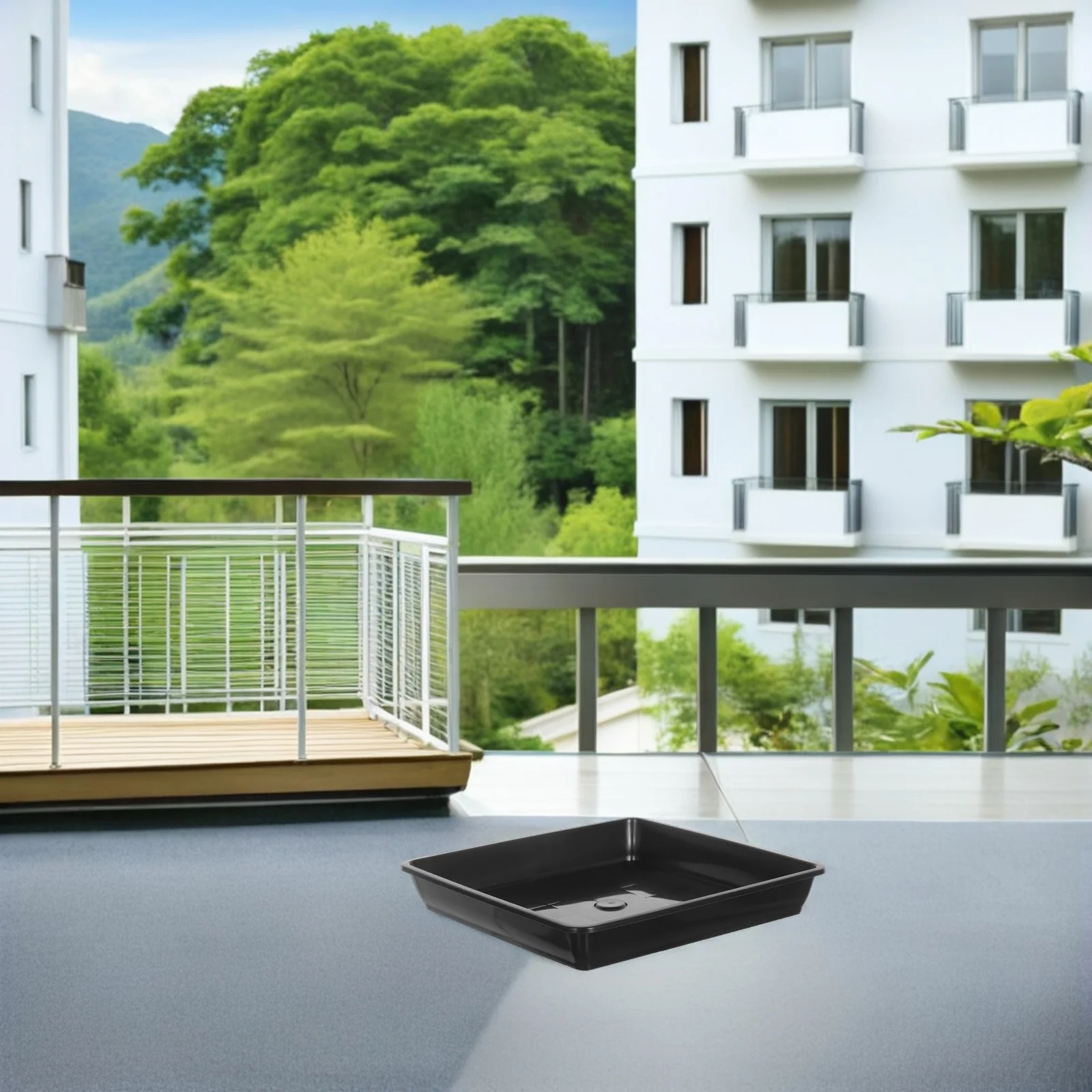 

12Pcs Garden Flowerpot Trays Square Plant Saucers with Drainage Holes Bottom Trays for Flower Pots Indoor Outdoor Use