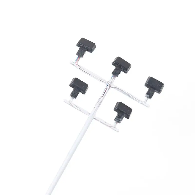 A04F-10PCS HO Schaal Model Verlichting Toren 3V Trein Licht Spoorweg LED Plaza Lampen Gebouw Landschap Layout Model accessoires