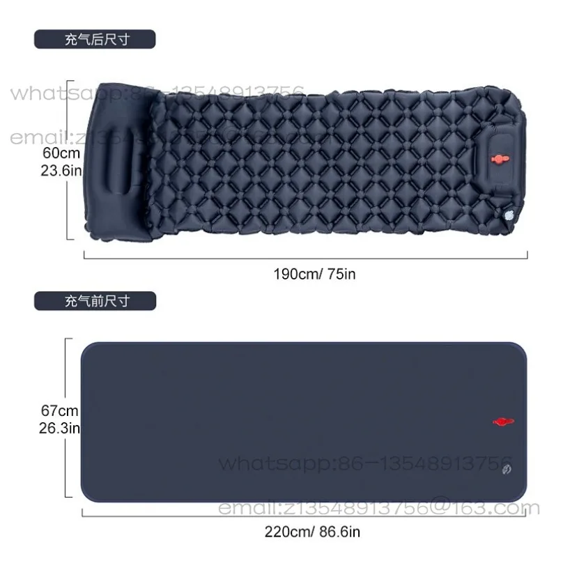 Single Automatic Inflatable Camping Air Cushion, Built-in Air Pump, Ultra-light Portable Tent Moisture-proof Sleeping Mat