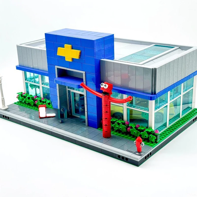 2479ピース MOC ボウタイディーラーシップ モジュール式ビルディングブロック モデル クリスマスのおもちゃ ギフト コレクター向け STEM