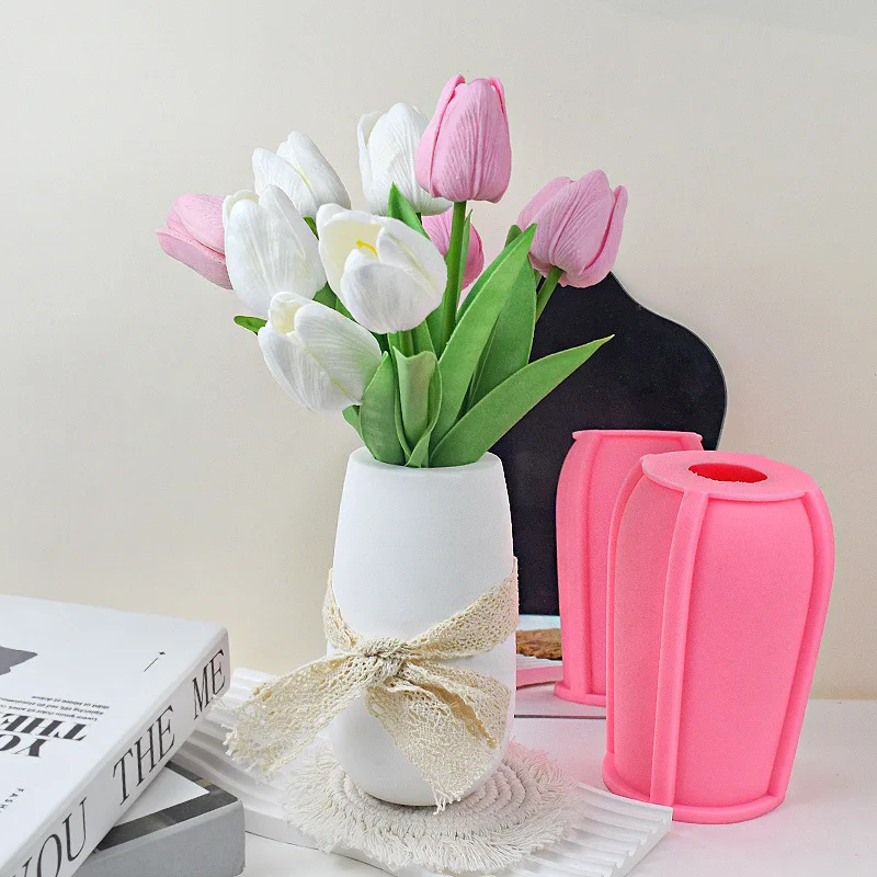 

Minimalist Vase Flower Pot Pen Holder Silicone Mold Gypsum form Scented Stone Ornaments Homemade Handicraft Home Decoration