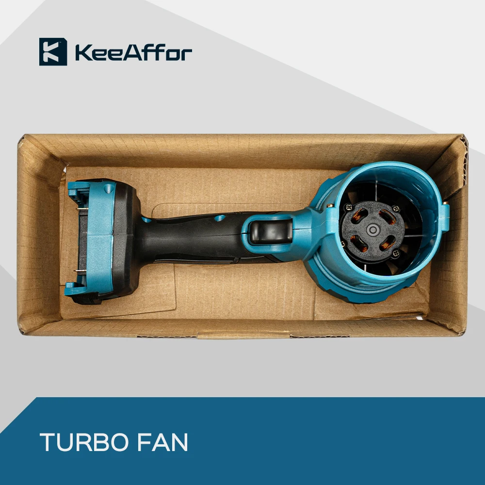 KEEAFFOR 200 M/S Brushless Turbo Jet Fan 2000W Ventilador de ar elétrico sem fio Violento Ferramenta elétrica portátil para Makita 18V Bateria