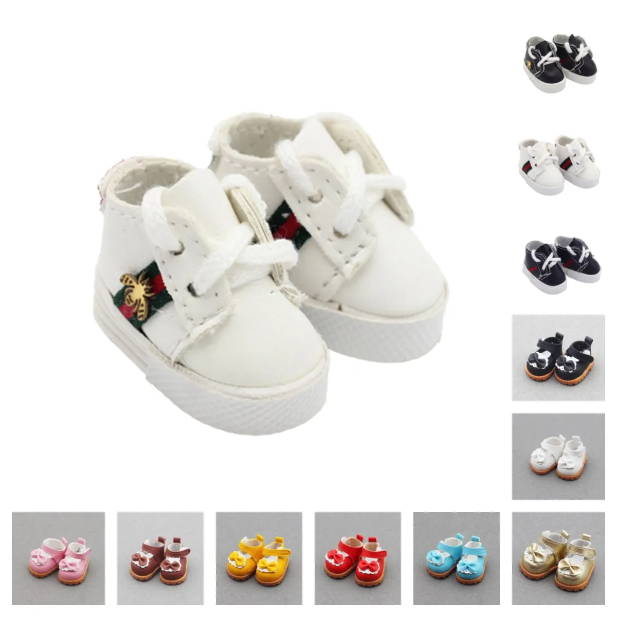 17cm Mini Plush Doll'S Clothes Outfit Accessories For Korea Kpop Exo Labubu Idol Princess shoes casual sneakers Clothing Gift