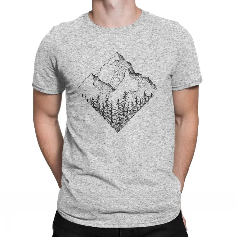 Outdoors Mountains Hiking National Parks Casual Cotton Short Round Neck Sleeve Plus Size Clothes The Diamond Range Men T Shirt