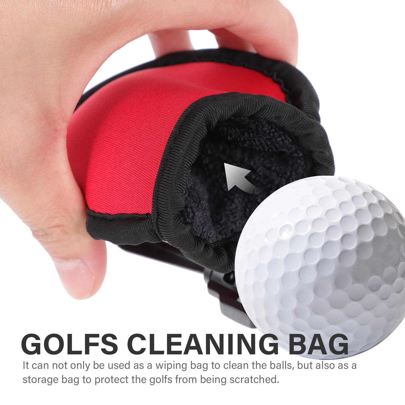 

1Pc Versatile Neoprene Golfs Bag for Cleaning and Storing Golf Wiping Pouch with Fine