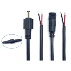 2 Pin core DC Male and Female cable Connector 5.5 x 2.1mm IP68 Waterproof 18AWG 7A Plug Power supply aextend adapter Wires o1