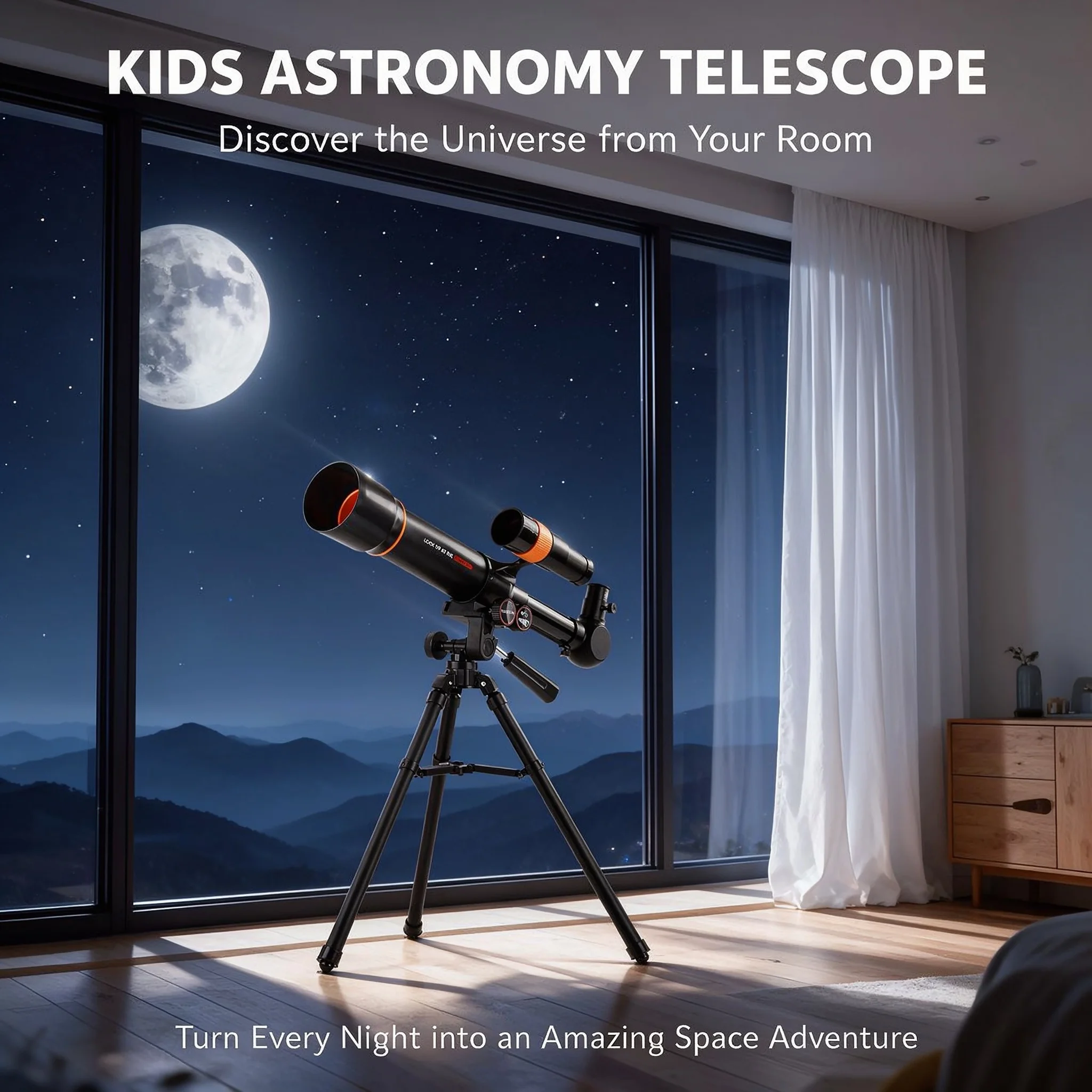 Science Nature - Mainan Teleskop STEM untuk Anak-anak, Pembesaran