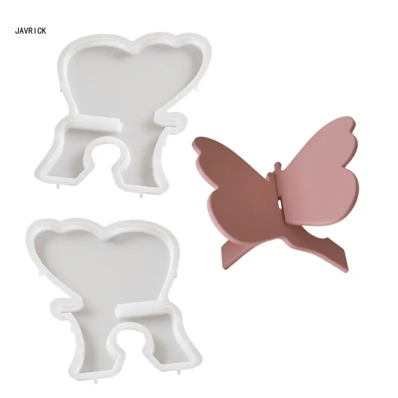 Portable Butterfly Bookshelf Molds Flexible Silicone Reading Molds Portable Bookrest Molds Suitable for Home and Office D0LC