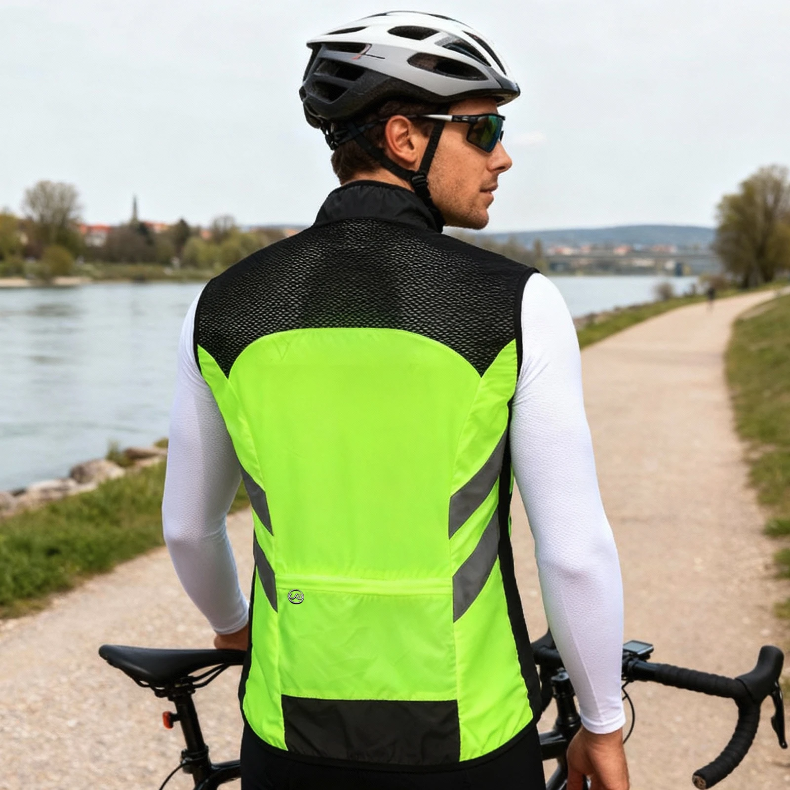 WOSAWE Cycling Vests Night Reflective Vest Bicycle Sportswear Outdoor Running Breathable Jersey For Men Women Bike Wind Coat