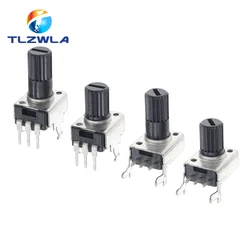 10PCS RV09 Vertical Horizontal 15/20mm Shaft 1k 2k 5k 10k 20k 50k 100k 0932 Adjustable Resistor 9 Type 3Pin Seal Potentiometer