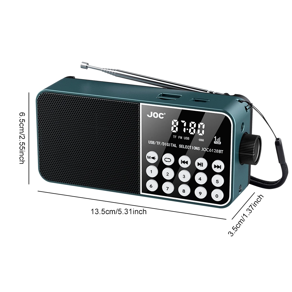 Mini Tragbare Radio Bluetooth-Kompatibel Broadcasting Player Radio LED Digital Display Stereo MP3 Player für Notfall Hurricane
