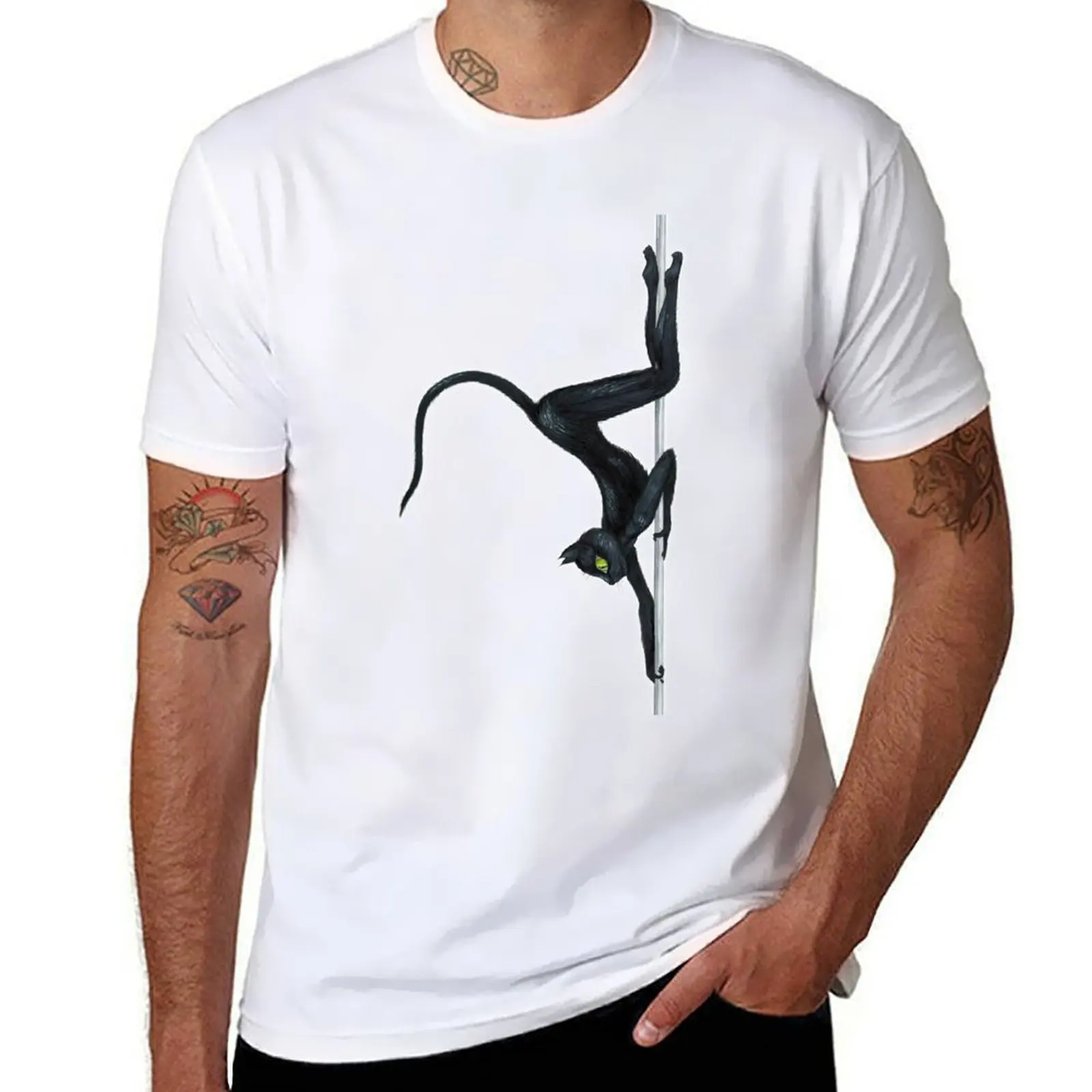 

Poletober 28 - Black Cat T-Shirt t shirt custom print man t shirt heavy cotton t shirt man casual T-Shirt