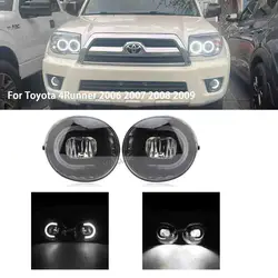 For Toyota 4Runner 2006 2007 2008 2009 Led Fog Light Cover Front Bumper Foglights Grille Bezel Lamp Shell Accessories Body KIT