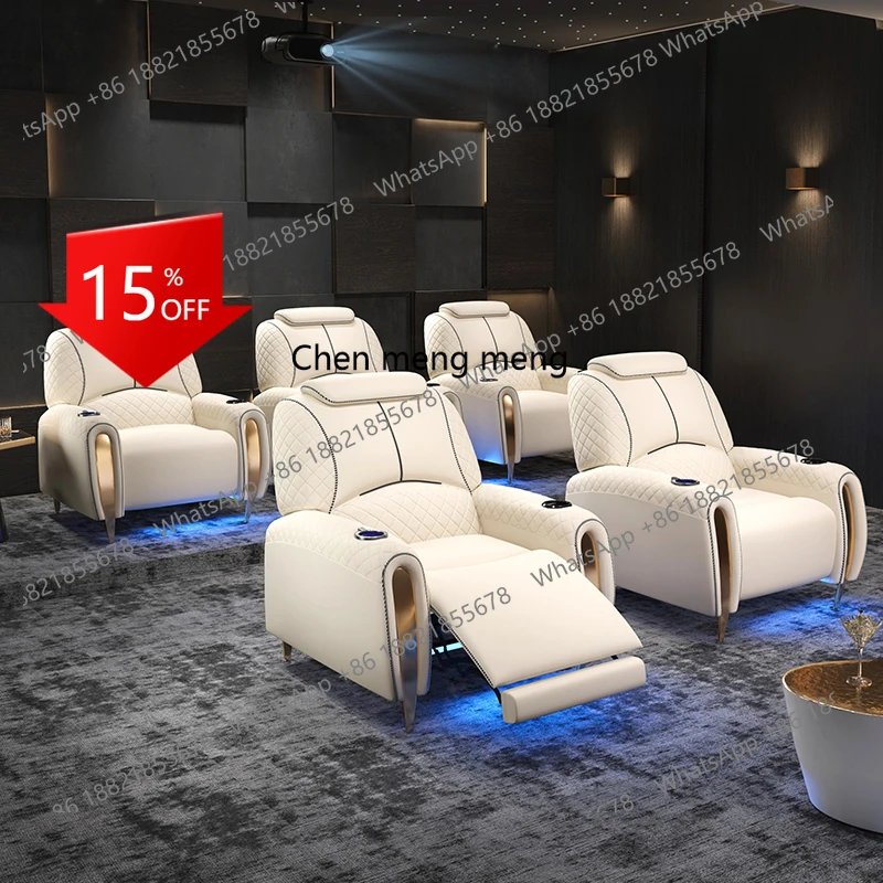E153 Home theater, sofa villa, audio-visual room, film and television hall, electric function viewing seats