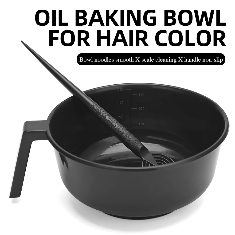 2Pcs Hair Dye Kit Bowl Brush Set Professional Salon Hair Coloring Tools DIY At Home Hair Tinting Mixing Bowl With Non-Slip Grip