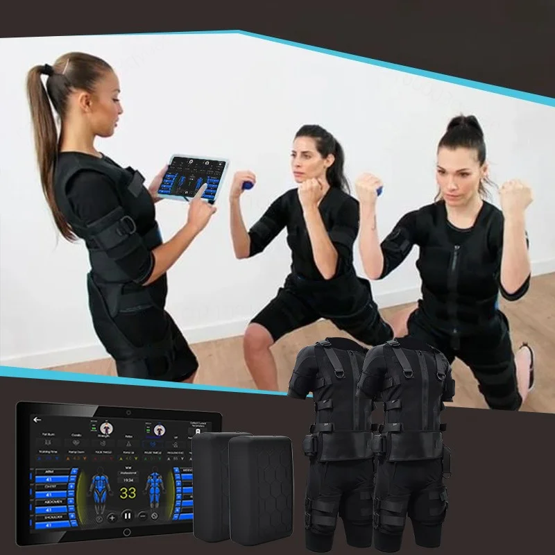 Micro‑Current EMS Training Vest Electric Muscle Stimulation Fitness Suit Adjustable for Body Shaping Gym Commercial Use