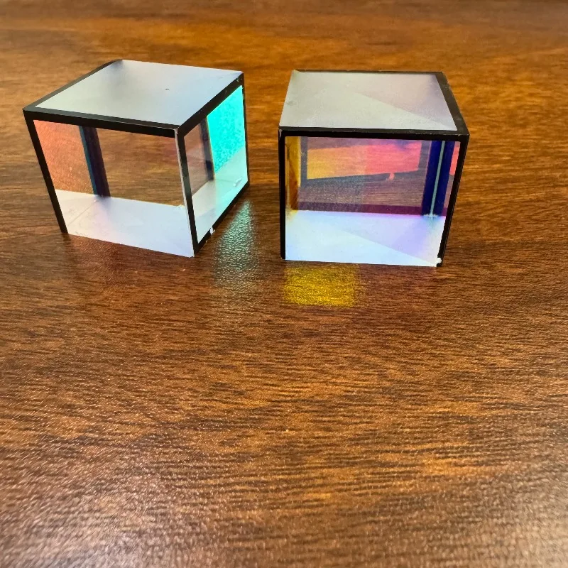 1pc 26x26x23mm Optical Beam Splitter Prism Experimental Teaching Instrument Beam Splitter K9 Glass DIY handicrafts