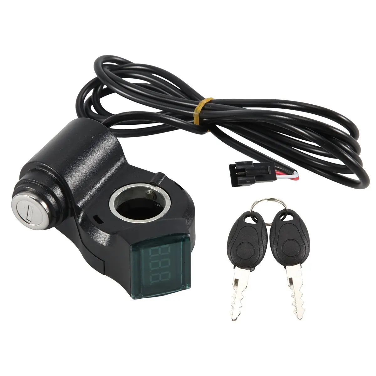 HOTE-Bike Ignition Lock Key Thumb Throttle Voltmeter Digital Voltage Display Switch for KUGOO M4 XiaoMi M365 Universal
