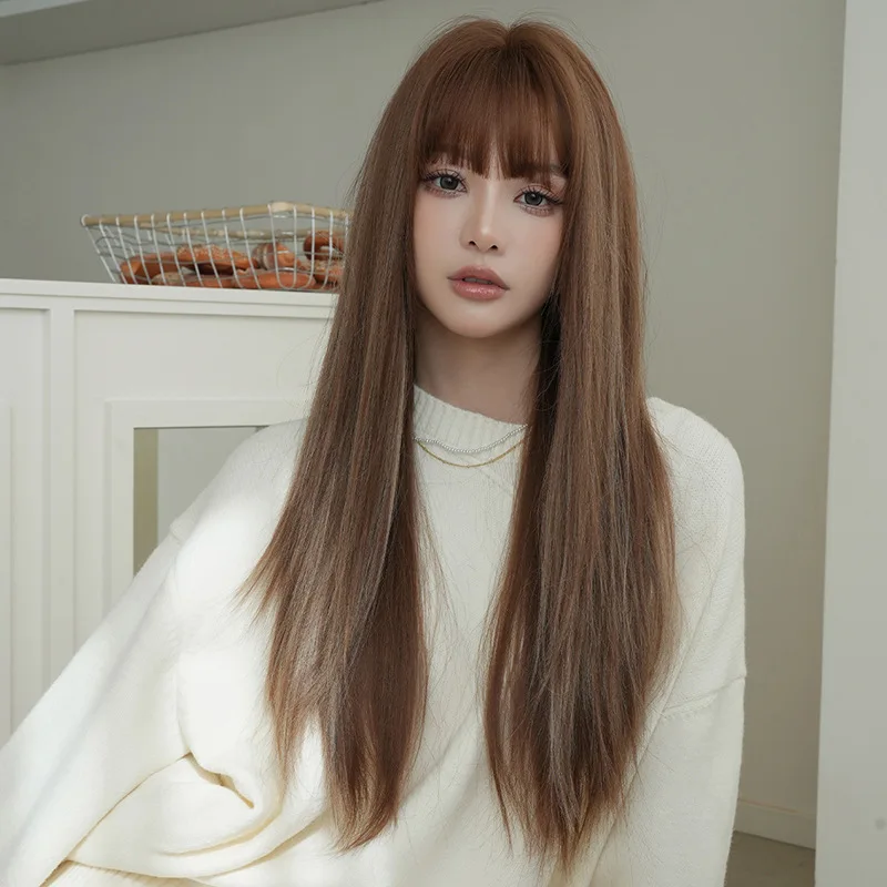 

Long Straight Synthetic Wig for Women Summer 2025 Full Head Natural Heat Resistant Fiber Daily Party Date Celebrity Style