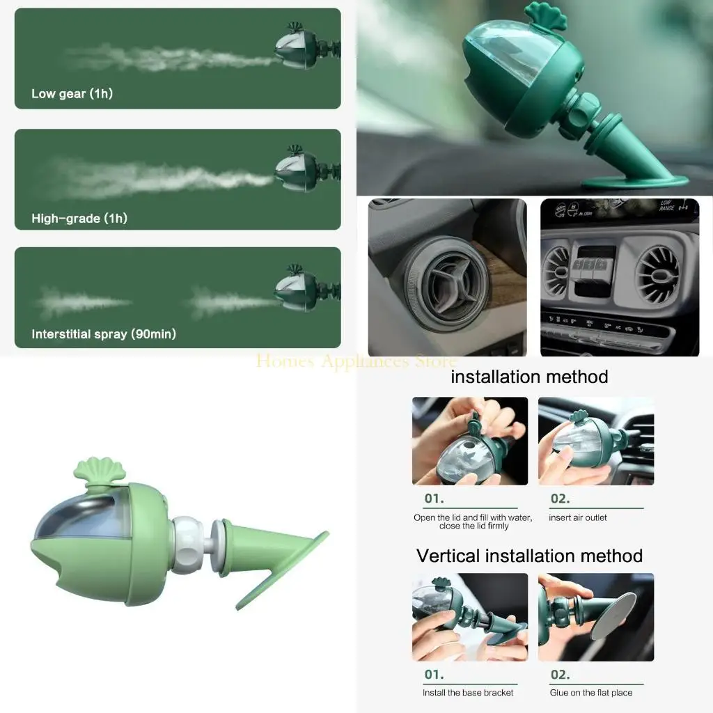 D0AB MINI Увлажнитель Увлажнитель Автомобильный воздух освежитель воздух вентиляционное отверстие USB 3 моды Умидиффадор