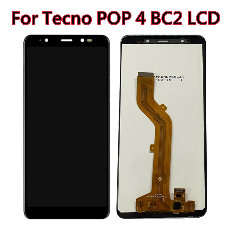 Testowane 6.0 "dla Tecno POP 4 BC2 wyświetlacz LCD ekran dotykowy Digitizer zgromadzenie POP4 BC2c nowa część zamienna do naprawy LCD