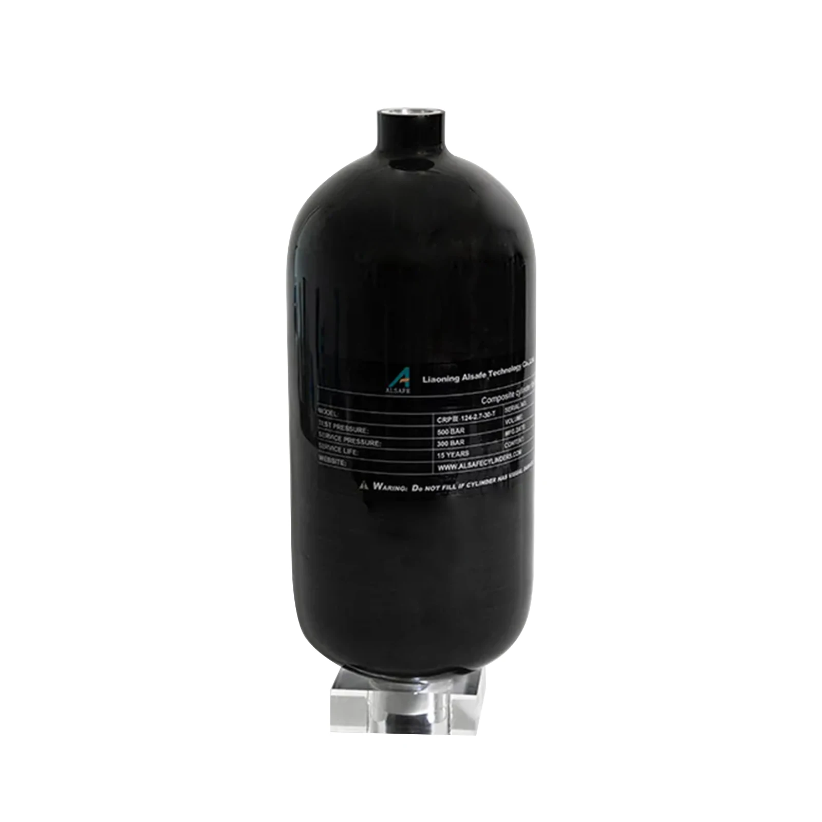 TUXING 4500Psi 300Bar 2.7L Carbon Fiber Cylinder HPA Air Bottle Mini Scuba Diving Tank for Firefighting Diving M18*1.5