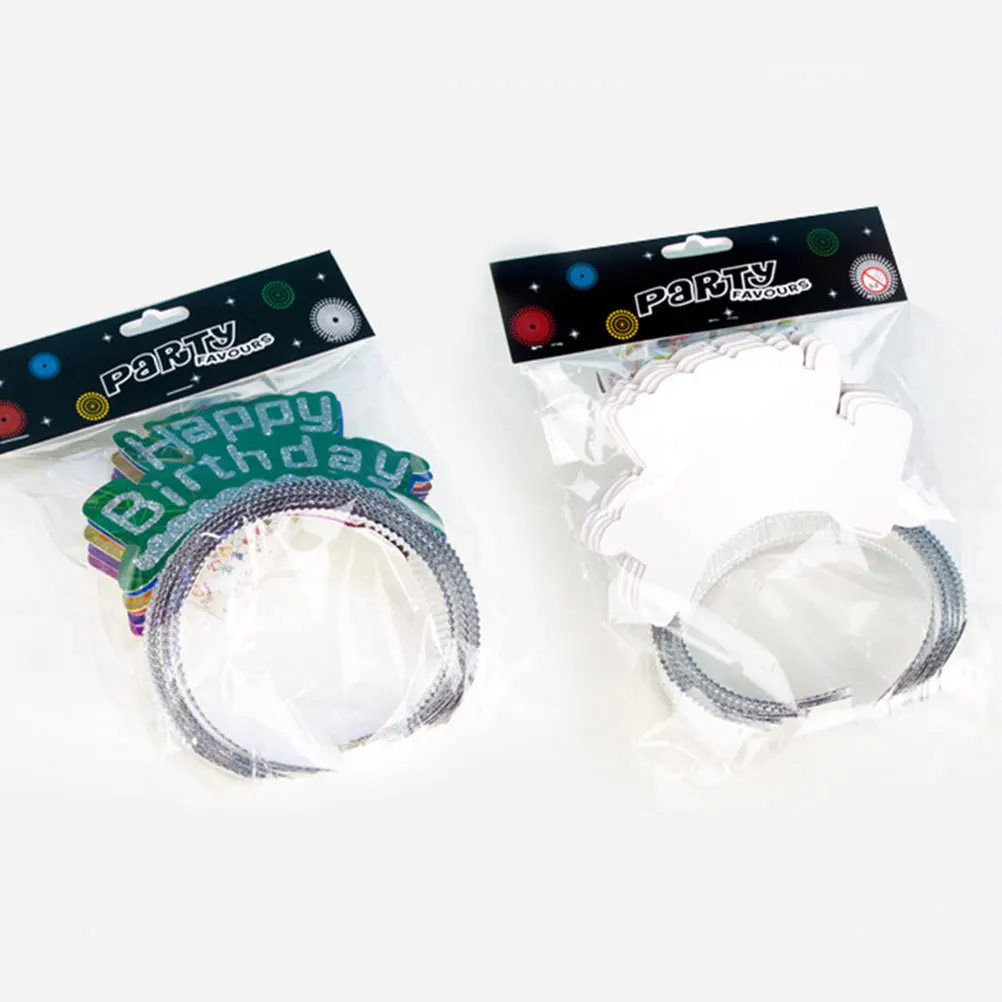 

18Pcs Birthday Caps Glitter Accents Paper Hats for Kids Party Theme Decoration DIY Fun Wearable Props Birthday Party Favors Gift