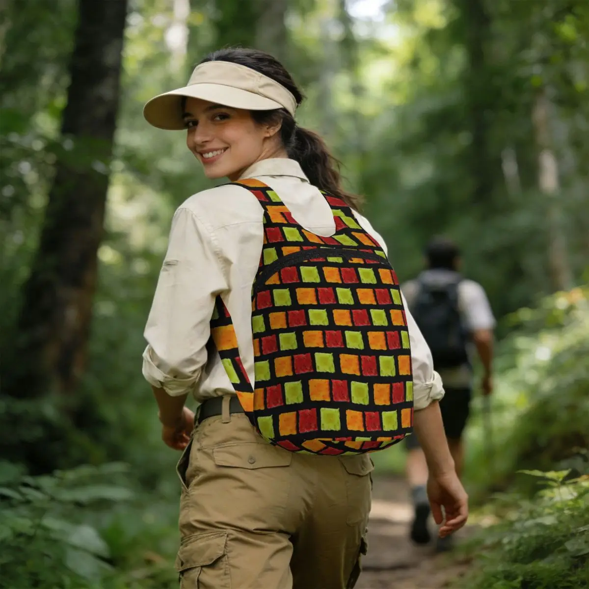Geometric Shapes Made Of Tomatoes Backpack Student BookBag Children Storage School Bag Computer Shoulder Bags for Men Women