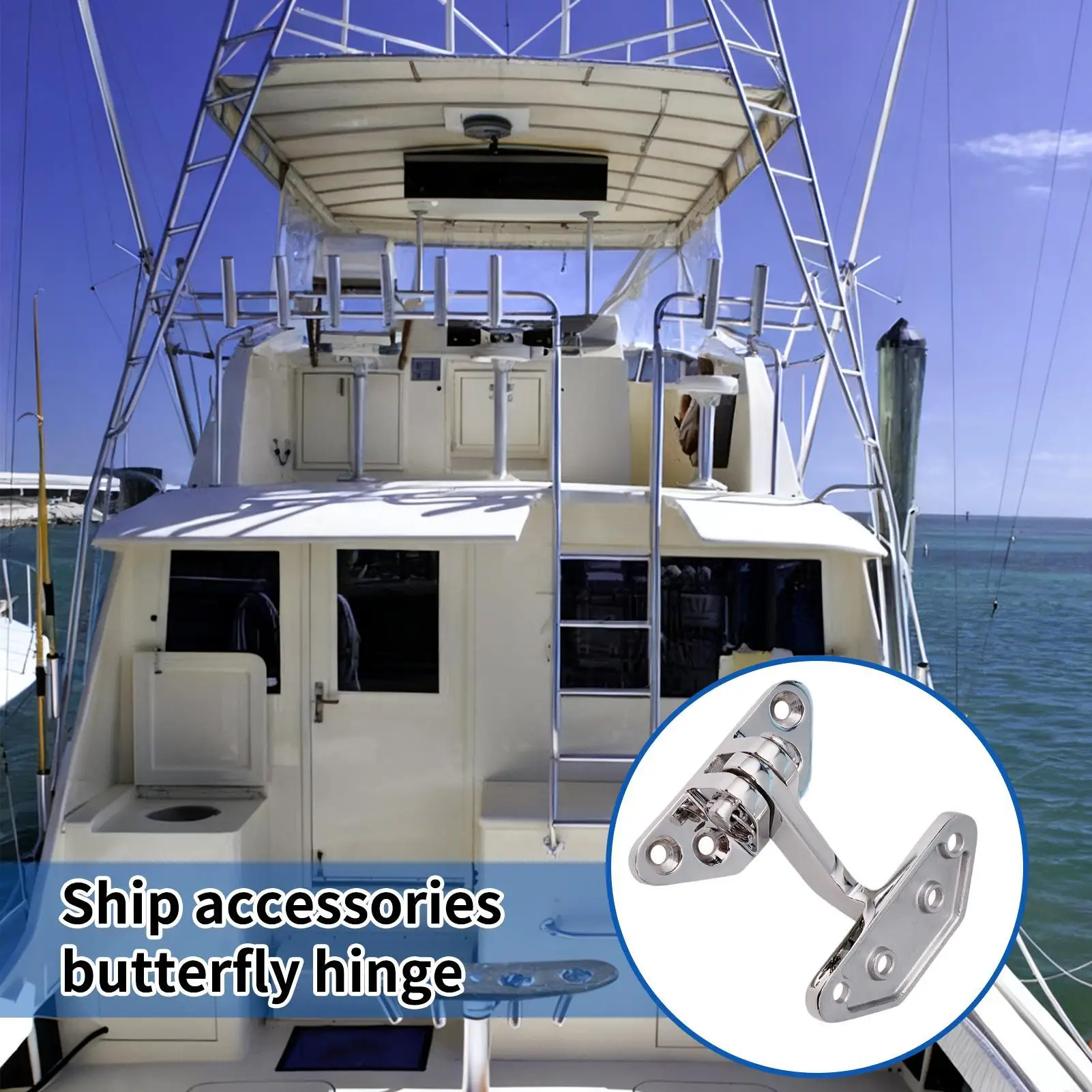 Stainless Hinges Accessories Marine-Grade Butterfly Design Heavy Duty Hinges For Boat Outdoor Gate Shed Furniture Cabinet