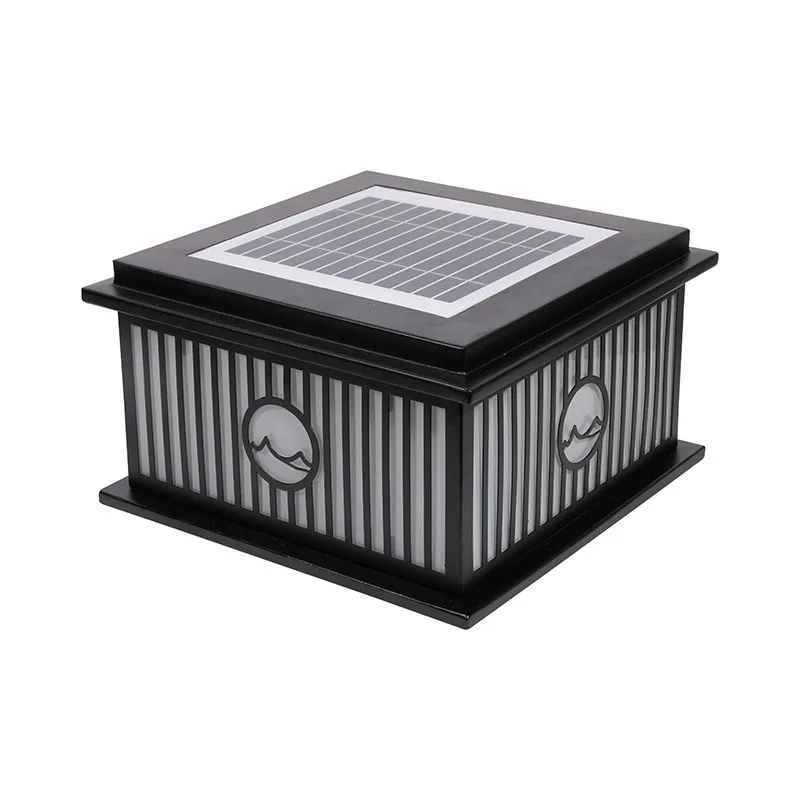 SOFITY Outdoor Solar Post Lamp Vintage Creative Simple Pillar Lights LED Waterproof IP65 for Home Villa Courtyard Porch