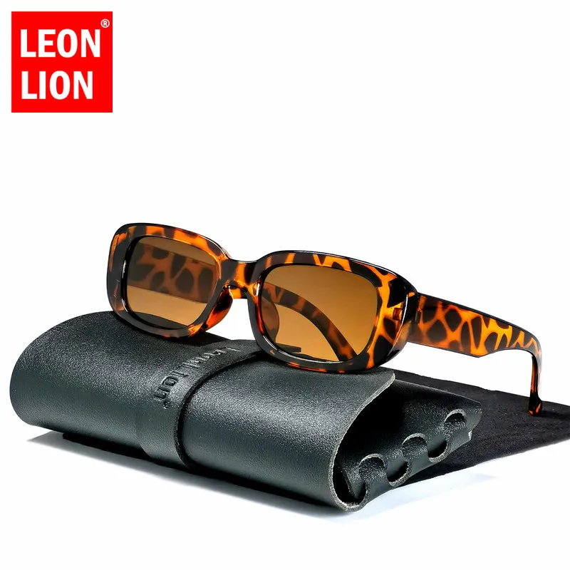 

LeonLion Rectangle Sunglasse Women 2023 Vintage Glasses Women/Men Square Retro Eyeglasses Women Luxury Brand Gafas De Sol Hombre