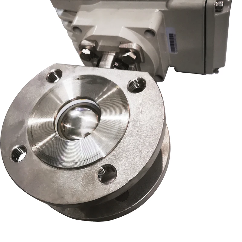 Válvula de esfera motorizada de 2 vias ss304 tipo liga/desliga 3 peças de aço inoxidável 316 12v 24v dc 220v dn32 válvula de esfera atuador elétrico rotativo