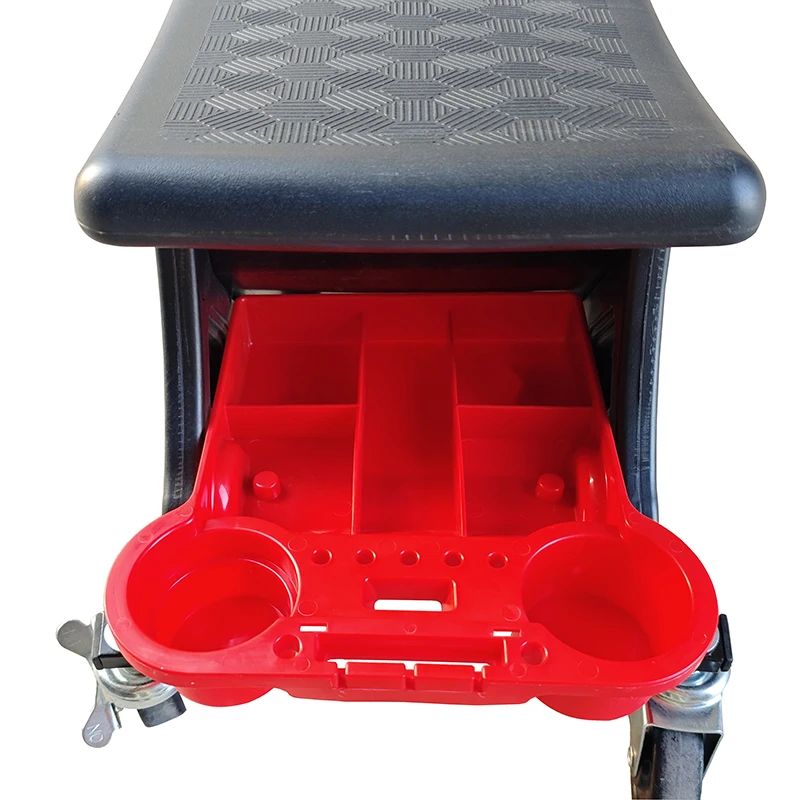 LEADLOONG Garage Repair Bench 59*27*29.5CM Storage Trays Mobile Car Beauty Repair Chair Auto Maintenance