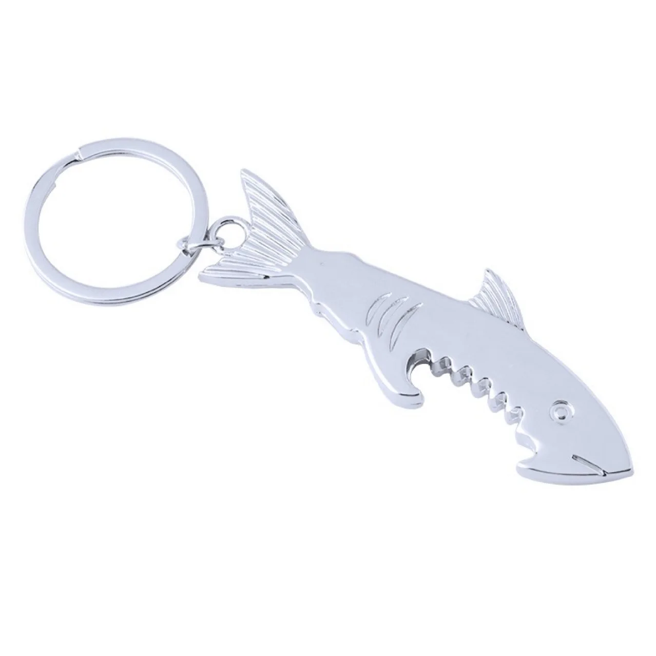 New metal Shark Opener keychains men women Key Holder Bag Charm Ocean World car key ring Best Party gift Jewelry K2019