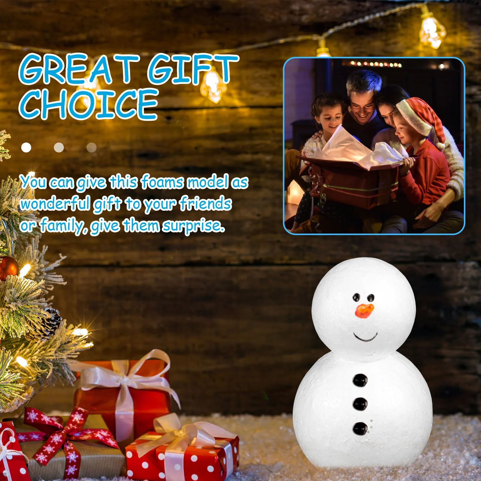 

5 Pcs Decorations Modelling Shapes Foams Snowman Christmas Crafts Diy Accessory Kit