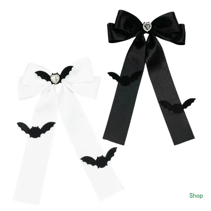 

Dropship Ribbon Hair Bows Punk Devil Wing Hair Clip Women Barrettes Hair Styling Tool