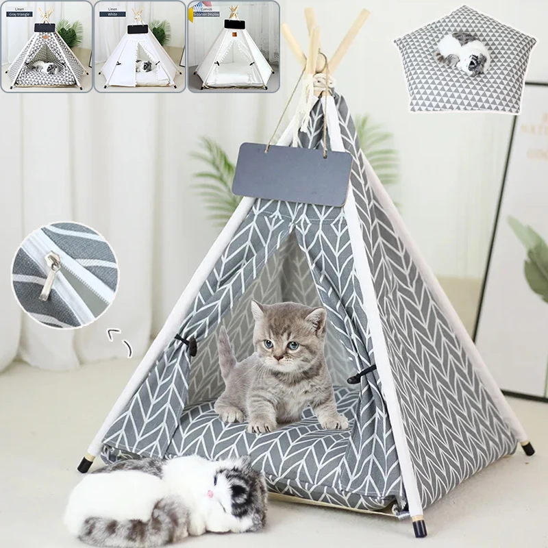 New Indoor Pet Tent Portable Removable Washable Dog House WithThick Cushion AntiSlip Base Ideal for Small To Medium Cat Dog Cage
