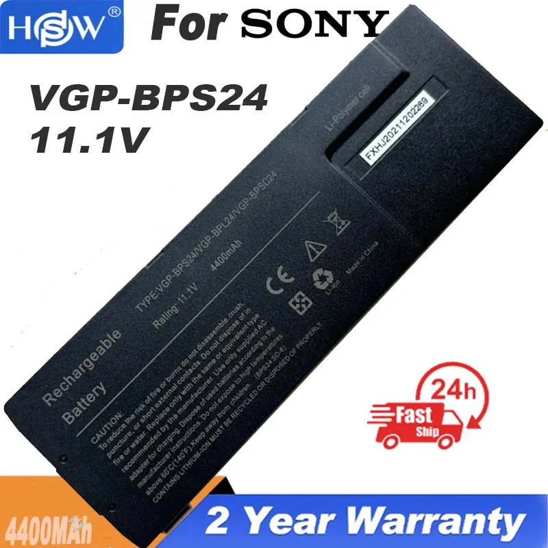 4400 mah Oem factory Sony laptop battery BPS24 for Sony Vaio Laptop Battery VGP-BPL24