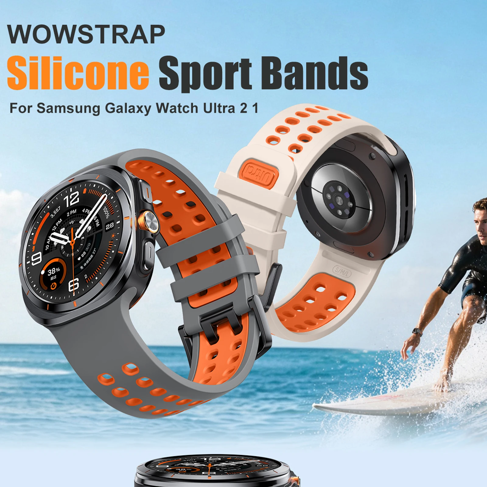 Marine Band For Samsung Galaxy Watch Ultra2 47mm Breathable Silicone Sport Wrist Bracelet Correa Galaxy Watch Ultra 2025 Strap