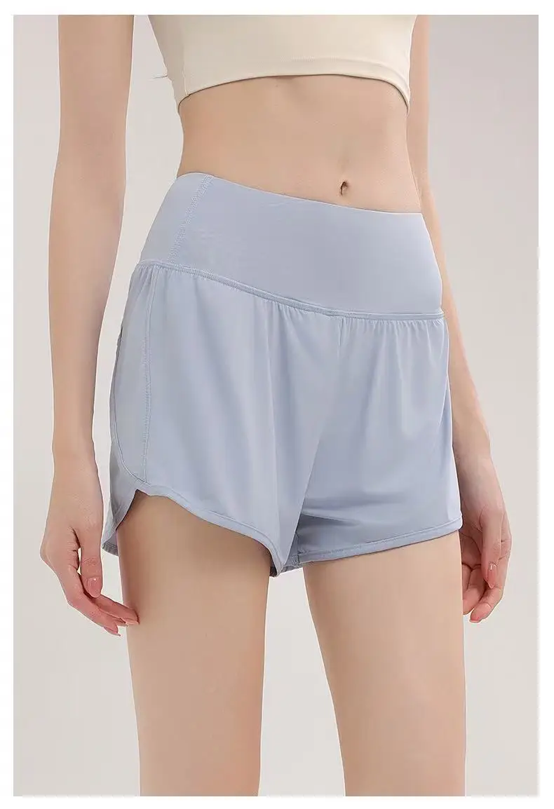 Sommer-Schnelltrocknende Sport-Shorts, locker und schlankmachend, Anti-Exposure, für Laufen, Fitnessstudio, Training, Yoga, Fitness, Dreiviertelhose, dünn – Detail 8