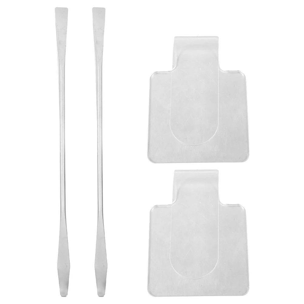 

2Pcs Acrylic Makeup H held Clear Toning Kits Nail Art Mixing Tools Spatula Salon Professional Beauty