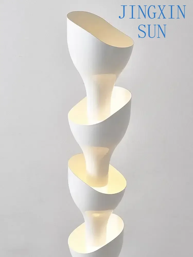 Italian Designer Long Strip White LED Floor Lamps Creative Torch Standing Lights for Living Room Study Beside Sofa Bedroom Decor