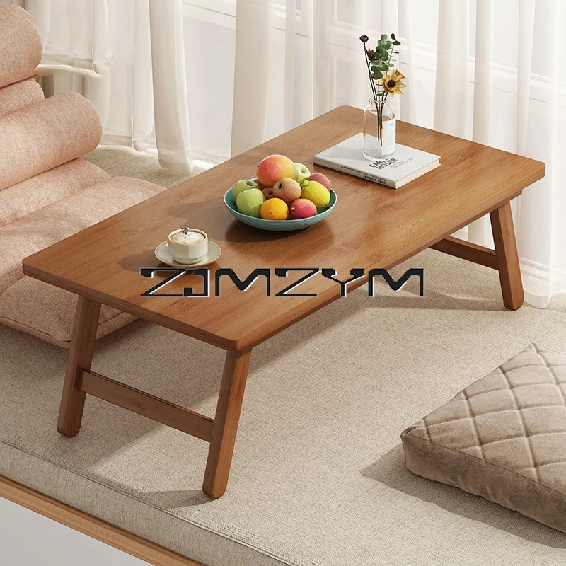 Foldable Small Coffee Table Wooden Tatami Window Low Table Rectangular Balcony Table Furnitrure